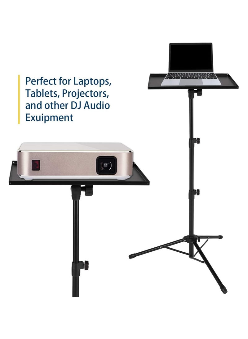 ارواق حامل ثلاثي أرضي قابل للتعديل لبروجيكتور مع صينية للهواتف المحمولة والأجهزة اللوحية للاستخدام المنزلي والمكتبي - Image 4