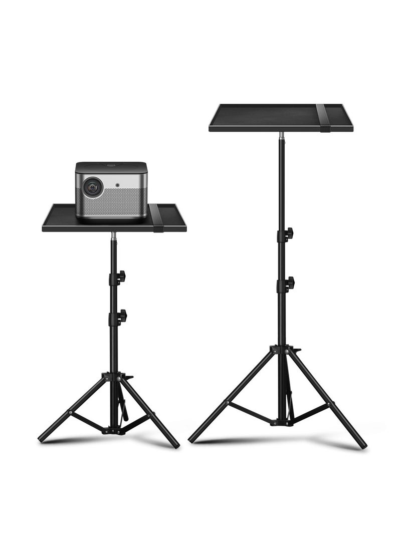 ارواق حامل ثلاثي أرضي قابل للتعديل لبروجيكتور مع صينية للهواتف المحمولة والأجهزة اللوحية للاستخدام المنزلي والمكتبي - Image 1