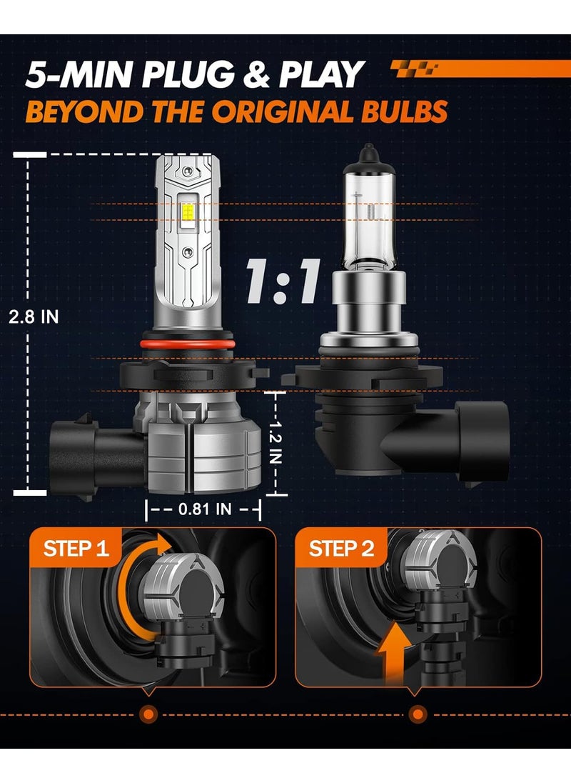 SEALIGHT SEALIGHT H10 9145 9140 LED Fog Light Bulbs Amber, 10000LM 3500K Yellow Light Bulbs, Strong Light Penetration, 9040 9045 Replacement Front Fog Lamps for car, trucks, SUVS, Non-polarity  - Image 5
