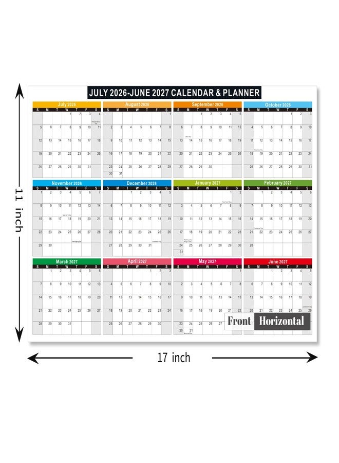 التقويم الأكاديمي 2026-2027، مخطط حائط مزدوج الجوانب مقاس 11×17 بوصة - Image 3
