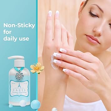 Get Fresh Nourishing Hand Cream by Get Fresh Memories Of Paris White Fleurs Luxury Shea Butter Hand Lotion Beautifully Scented Non Greasy Softening Moisturising For Women 170g Pump Top Dispenser - Image 5