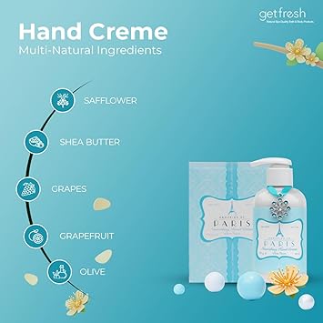 Get Fresh Nourishing Hand Cream by Get Fresh Memories Of Paris White Fleurs Luxury Shea Butter Hand Lotion Beautifully Scented Non Greasy Softening Moisturising For Women 170g Pump Top Dispenser - Image 2