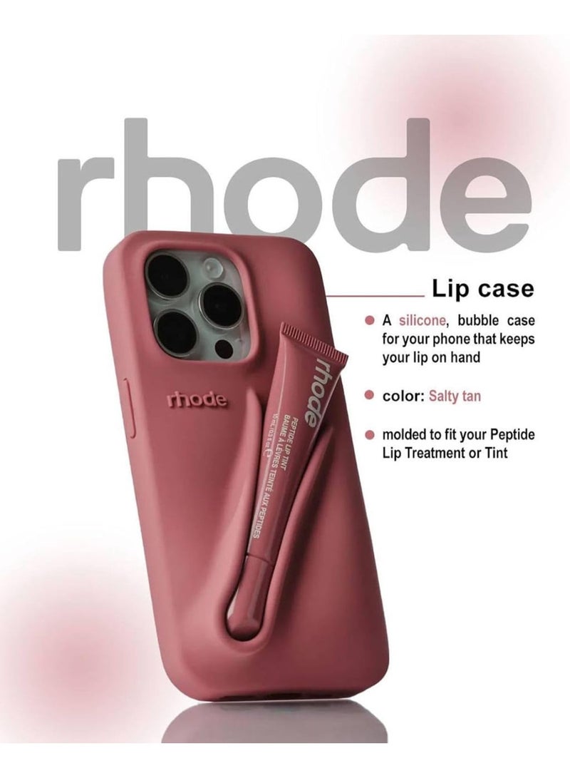 Rhode Iphone 16 Pro Max phone Case Covar Lip Balm Holder in Original Package Muiti Functional Phone Case With Stylish Silicone Travel Bag - Image 4