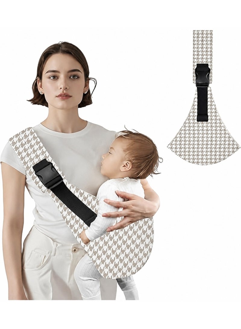 Sybil's Baby Carrier, Baby Sling Carrier, Toddler Carrier, Baby Wrap Carrier with Adjustable Shoulder Straps, Child Sling Baby Side with Shoulder Strap - Grey and White - Image 2