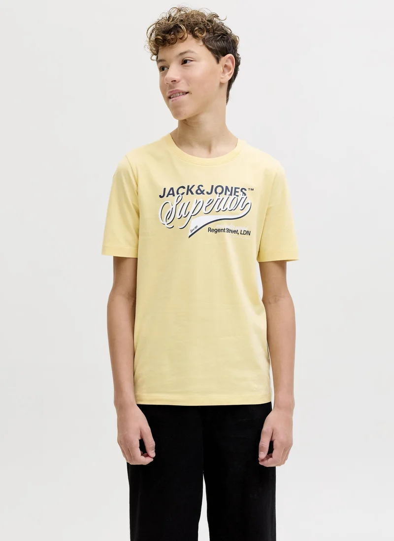 Jack & Jones Junior Kids Jjelogo Crew Neck T-Shirt
