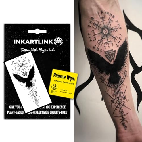 INKARTLINK Semi Permanent Tattoos realistic tattoos tattoos for domineering men waterproof nonreflective crueltyfree exquisite packaging unique design evil symbol