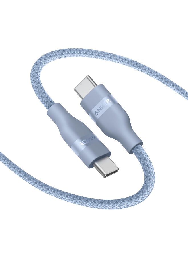 Anker Nano USB C Cable Softline, 240W 6FT Flexible Multi-Color Braided Cord, Fast Charging Type C Charger for iPhone 17 Series, MacBook Pro and More(Blue) - Image 1