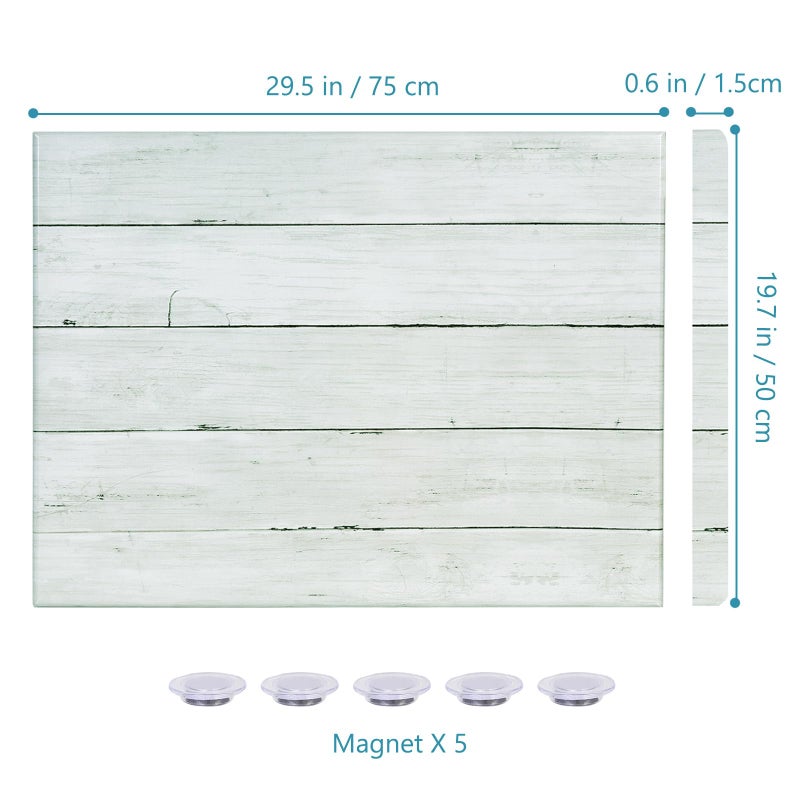 Aitakatta Wooden Planks Print Magnetic Surface Dry Erase Board, 30 x 20 inches Decorative White Board for Wall with Design, Frameless Dry Erase Board for Wallï¼ˆPlank,5075,1pcï¼‰ - Image 2