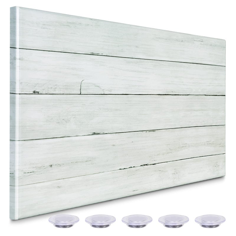 Aitakatta Wooden Planks Print Magnetic Surface Dry Erase Board, 30 x 20 inches Decorative White Board for Wall with Design, Frameless Dry Erase Board for Wallï¼ˆPlank,5075,1pcï¼‰ - Image 1