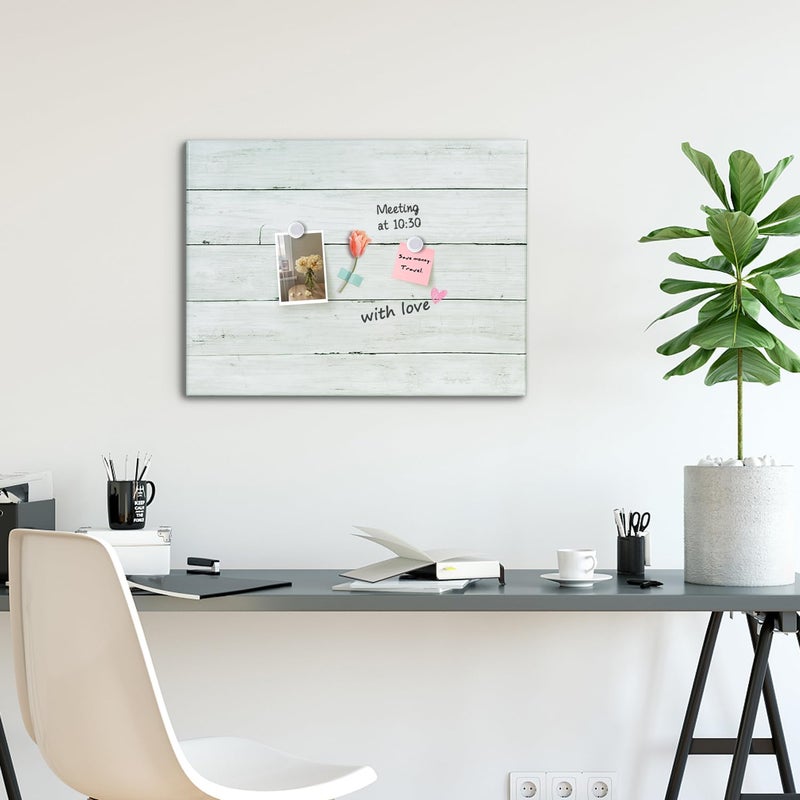 Aitakatta Wooden Planks Print Magnetic Surface Dry Erase Board, 30 x 20 inches Decorative White Board for Wall with Design, Frameless Dry Erase Board for Wallï¼ˆPlank,5075,1pcï¼‰ - Image 3