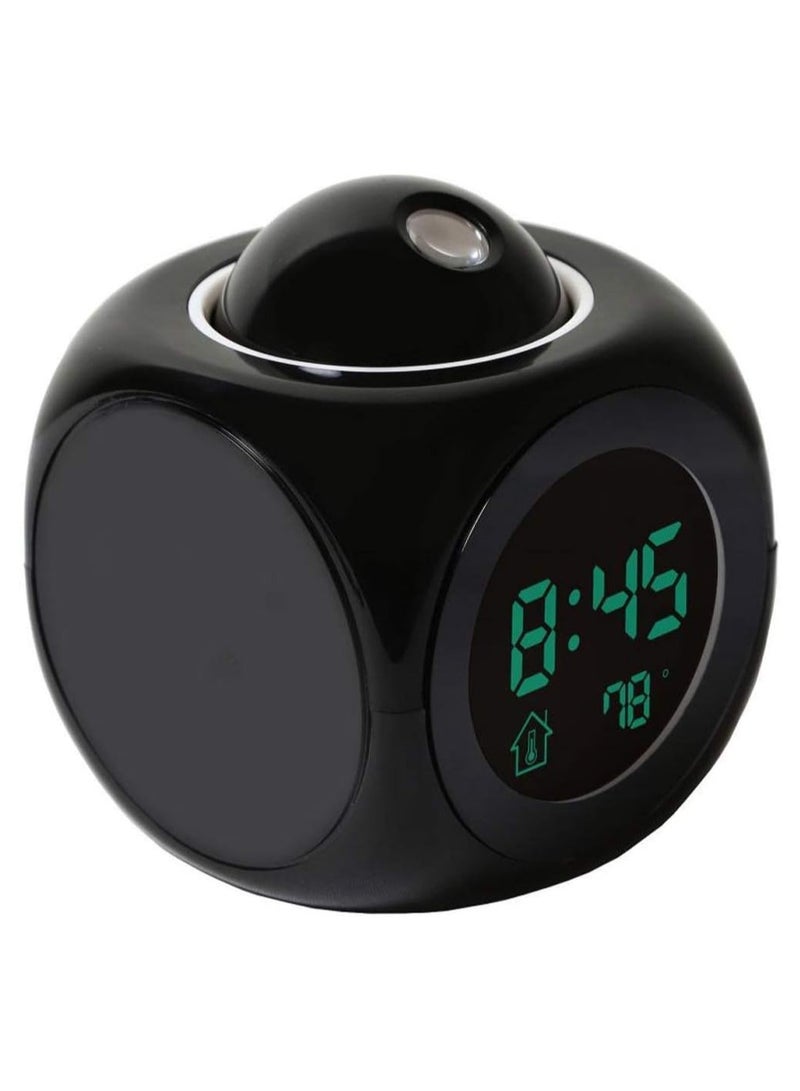LCD Projection Digital Alarm Clock Black  - Image 1