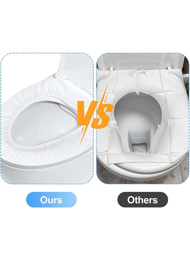 10pcs مرحاض مقعد الحصاري للسفر ، ويغطي مقعد المرحاض المتاح للماء غير المنسوجة النسيج الوسادات الوسادات المحمولة للخروجات مستشفى الفندق العام ، ملفوفة بشكل فردي - Image 5