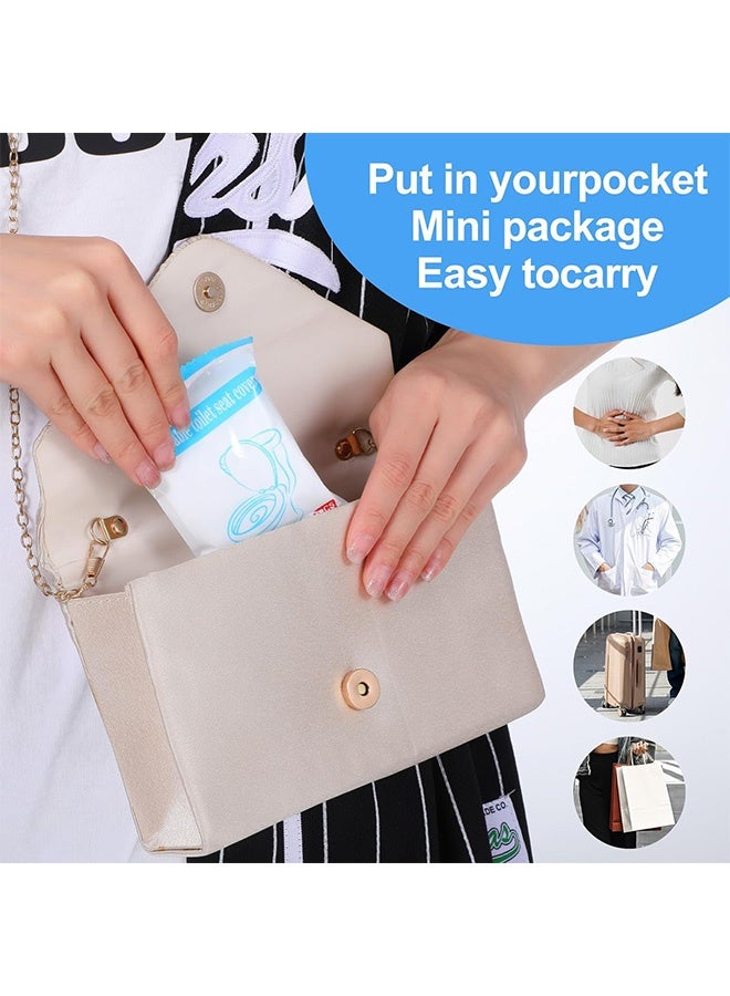 10pcs مرحاض مقعد الحصاري للسفر ، ويغطي مقعد المرحاض المتاح للماء غير المنسوجة النسيج الوسادات الوسادات المحمولة للخروجات مستشفى الفندق العام ، ملفوفة بشكل فردي - Image 2