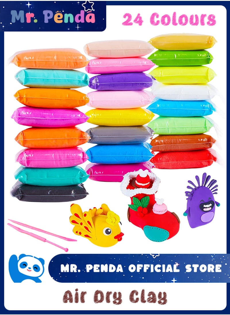 Mr. Penda - 24 Colors DIY Plasticine, Air Dry Clay, Super Light DIY Soft Creative Handgum, Educational Clay Toys for Kids - Image 1