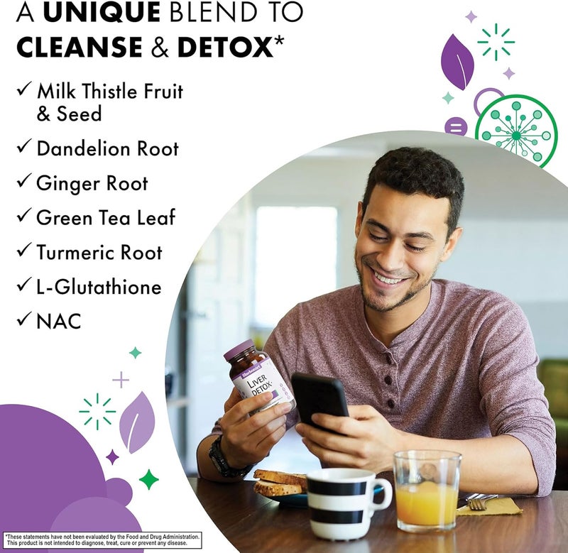 Bluebonnet Nutrition Liver Detox Liver Health Antioxidant Protection SoyFree GlutenFree Kosher Certified NonGMO DairyFree 30 Vegetable Capsules 30 Servings - Image 5
