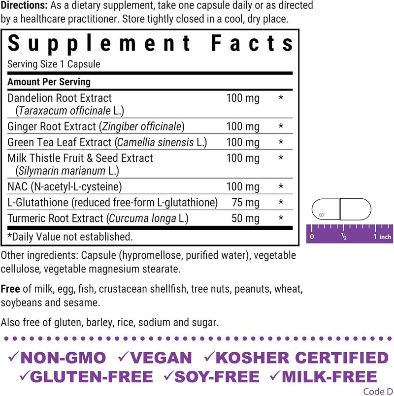 Bluebonnet Nutrition Liver Detox Liver Health Antioxidant Protection SoyFree GlutenFree Kosher Certified NonGMO DairyFree 30 Vegetable Capsules 30 Servings - Image 3