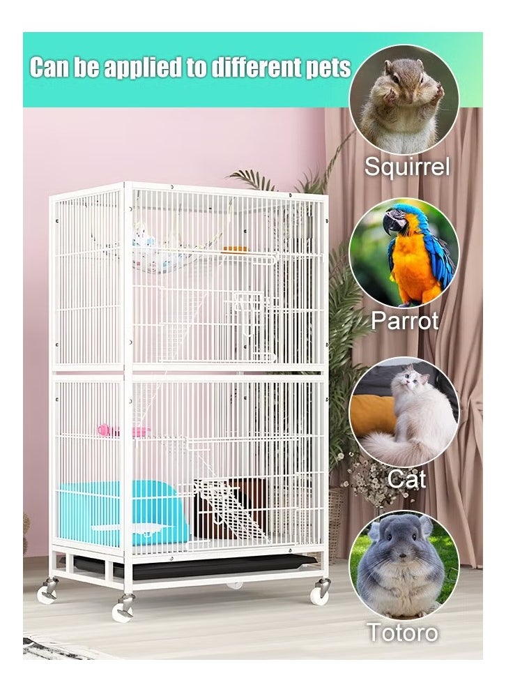 XiuWoo - White Parrot Cages for Large Birds Bird Cage Extra Large Parakeet Parrot Cage for Lovebird Cockatiel Conure Finch with Rolling Stand - Image 1