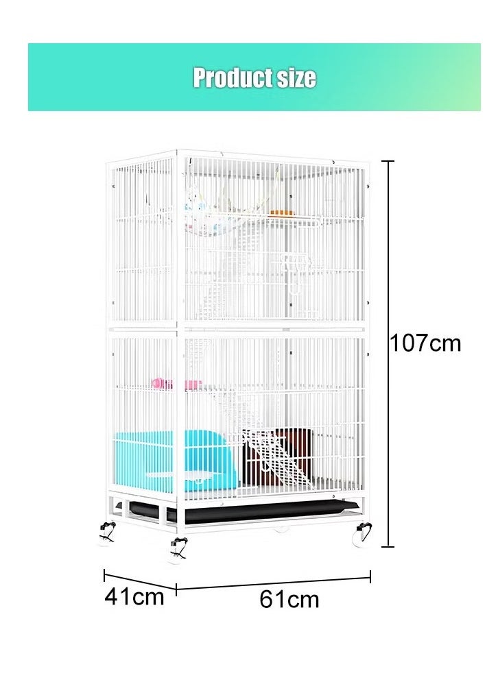 XiuWoo - White Parrot Cages for Large Birds Bird Cage Extra Large Parakeet Parrot Cage for Lovebird Cockatiel Conure Finch with Rolling Stand - Image 1
