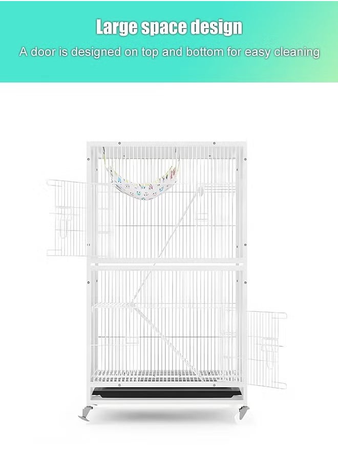 XiuWoo - White Parrot Cages for Large Birds Bird Cage Extra Large Parakeet Parrot Cage for Lovebird Cockatiel Conure Finch with Rolling Stand - Image 1
