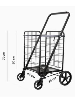 Generic Portable Folding Shopping Utility Cart Trolley  - Image 2