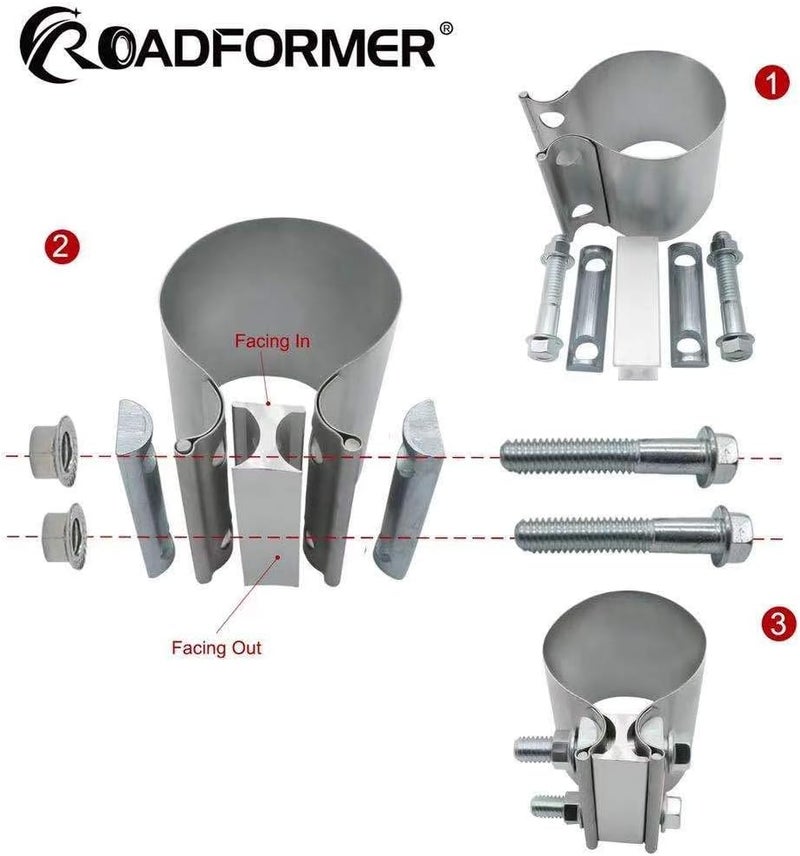 Roadformer 2.5" Butt Joint Exhaust Clamp - 2 Pack - Image 4