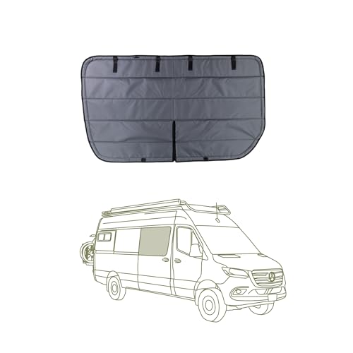VanEssential Insulated Magnetic Blackout Window Cover Designed for Mercedes-Benz NCV3 & VS30 Sliding Door with Bare Metal Frame ONLY (Van Years 2007 to Current Year) - Charcoal Gray - Image 1