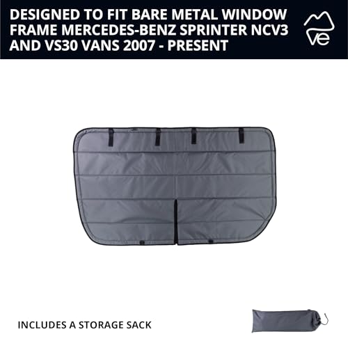 VanEssential Insulated Magnetic Blackout Window Cover Designed for Mercedes-Benz NCV3 & VS30 Sliding Door with Bare Metal Frame ONLY (Van Years 2007 to Current Year) - Charcoal Gray - Image 5