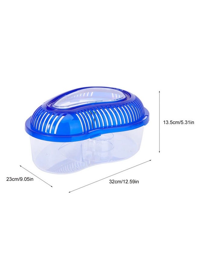POPETPOP - POPETPOP Small Turtle Tank-Turtle Container Reptile Carrier with Cover and Handle-Above Tank Basking(Large) - Image 1