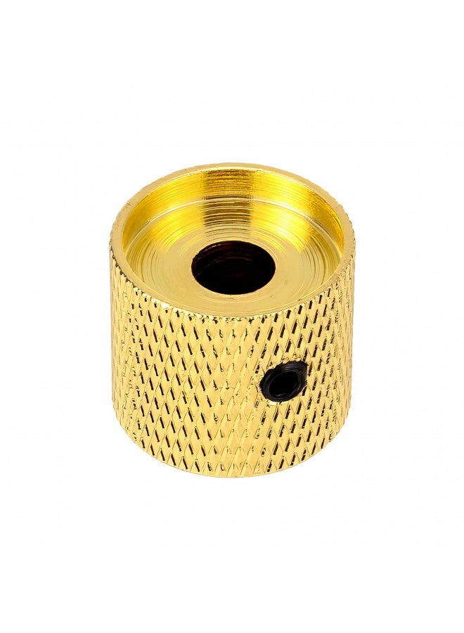 Swhmc 3PCS Metal Volume Tone Dome Guitar Speed Control Knurled Shaft Pots Knobs with Keys Screws Set for Electric Guitar or Bass (Gold) - Image 2