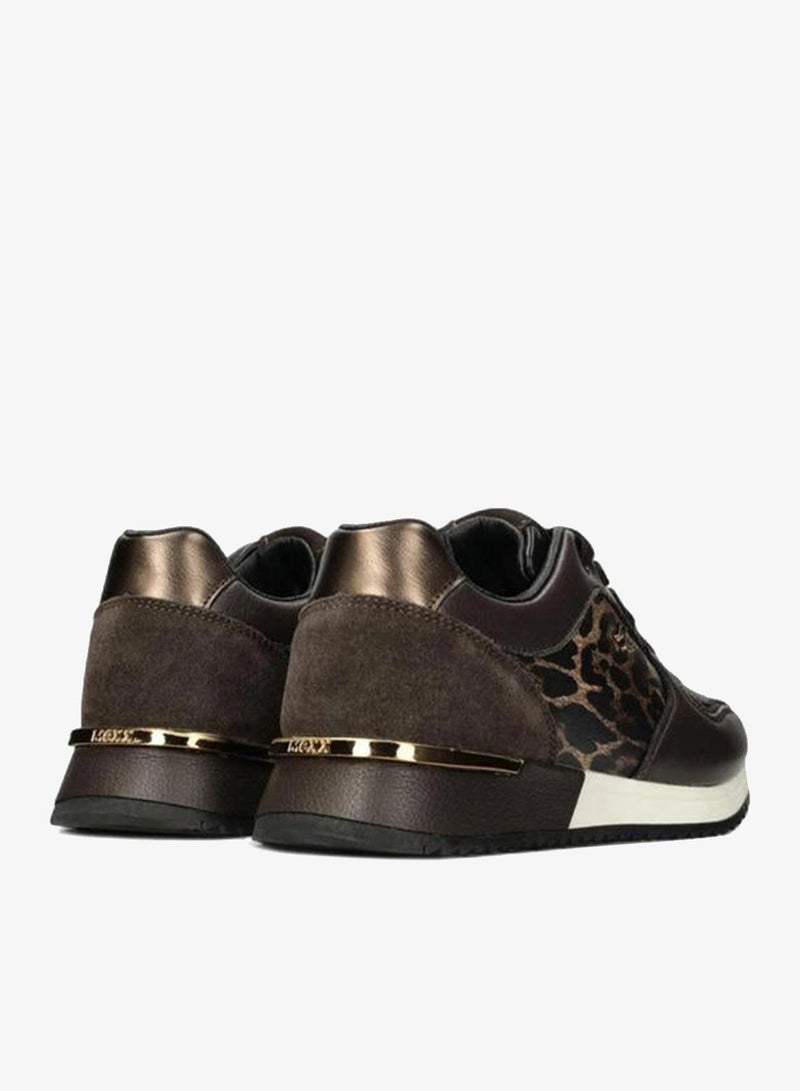 مكس أحذية رياضية جلدية بنقشة حيوانات ورباط - Image 3