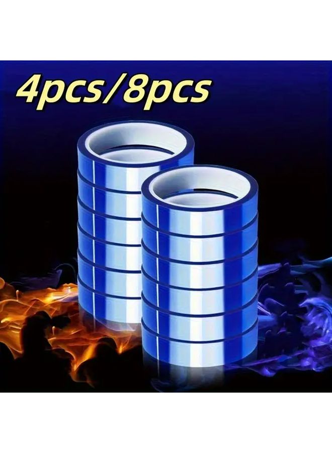8 Rolls Blue Heat Transfer Tape 20mm x 33m High Temperature Resistant For Crafts - Image 2