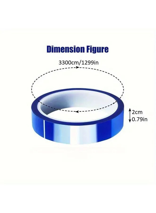 8 Rolls Blue Heat Transfer Tape 20mm x 33m High Temperature Resistant For Crafts - Image 3