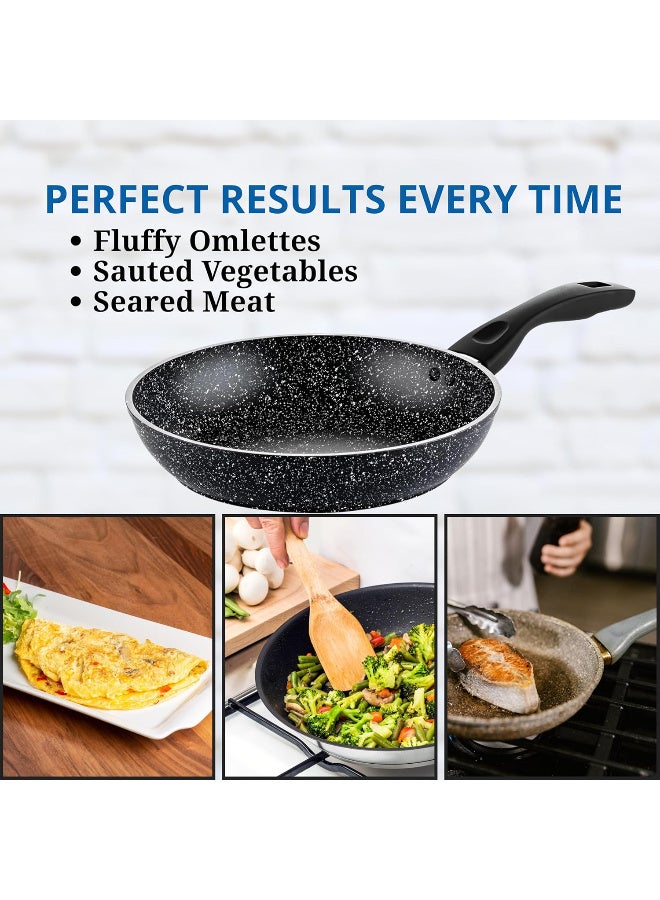 Westinghouse Westinghouse USA Fry Pan - 20 CM - Pressed Aluminium 3 Layers Black Marble, Non-Stick Coating Cookware, Durable & Easy to Clean, Ideal for Cooking Eggs, Pancakes, and More  - Image 3