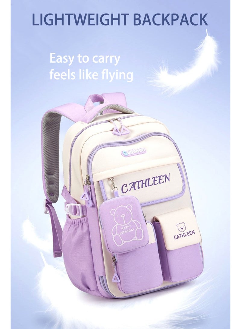 CATHLEEN Kids Backpack Girls And Boys Lightweight Elementary Schoolbag Large Capacity School Laptop Bookbags For Teens Students - Image 2