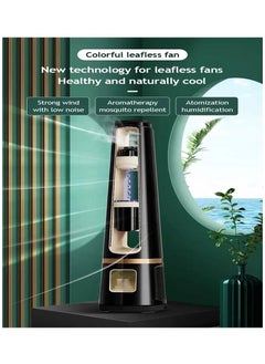 SILVER CREST Silver Crest 5 in 1 Smart Bladeless Fan with Multifunctional Aromatherapy Diffuser Fan Water Droplets Fan Humidifier Air Cooler Fan and Remote Control Air Purifier Fan & Tower fan  - Image 2