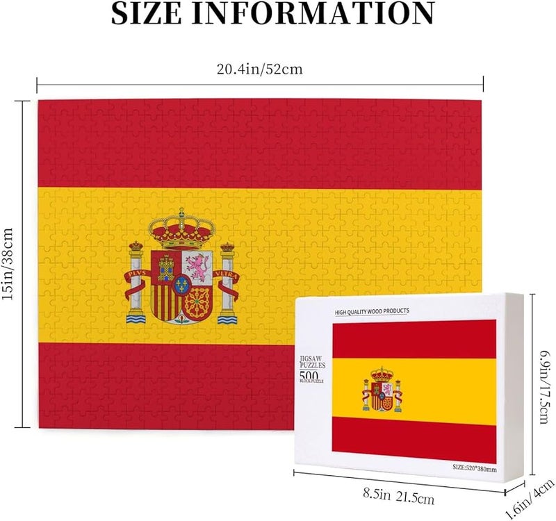Spanish Flag Jigsaw Puzzle 500 Pieces For Adults Home Decor Birthday Party Gift - Image 5