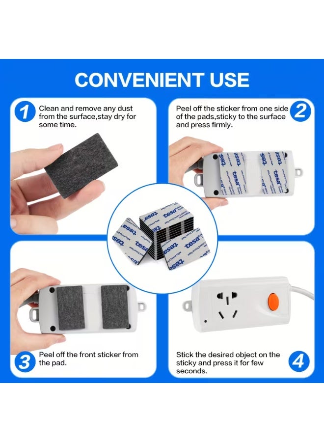 Tesa 6 Pieces Double-Sided Sponge Adhesive Tape Heavy Duty Double-Sided Adhesive Tape Super Strong Hold Waterproof, Moisture Resistant, Non-Slip, Long Lasting, Flexible in Temperature Changes Sponge Tape is useful and convenient to use in homes, offices, school classrooms, clinics, shops, and even cars. You can install murals, pictures, certificates, and licenses without drilling the wall, even hanging bathroom and kitchen shelves, and inside the house. It is also used in cars. You can install the dash cam on the windshield or rear window and install the car phone holder. When removing the tape, it is removed without damage or glue residue. You can clean it a little and it is removed easily. The size of the piece is 5 * 3 cm. - Image 4