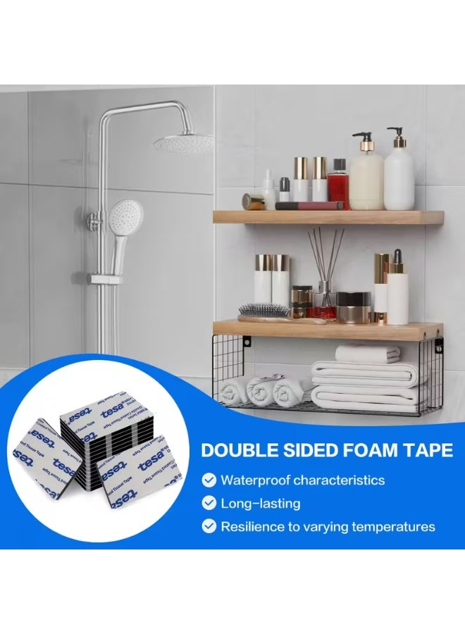 Tesa 6 Pieces Double-Sided Sponge Adhesive Tape Heavy Duty Double-Sided Adhesive Tape Super Strong Hold Waterproof, Moisture Resistant, Non-Slip, Long Lasting, Flexible in Temperature Changes Sponge Tape is useful and convenient to use in homes, offices, school classrooms, clinics, shops, and even cars. You can install murals, pictures, certificates, and licenses without drilling the wall, even hanging bathroom and kitchen shelves, and inside the house. It is also used in cars. You can install the dash cam on the windshield or rear window and install the car phone holder. When removing the tape, it is removed without damage or glue residue. You can clean it a little and it is removed easily. The size of the piece is 5 * 3 cm. - Image 3