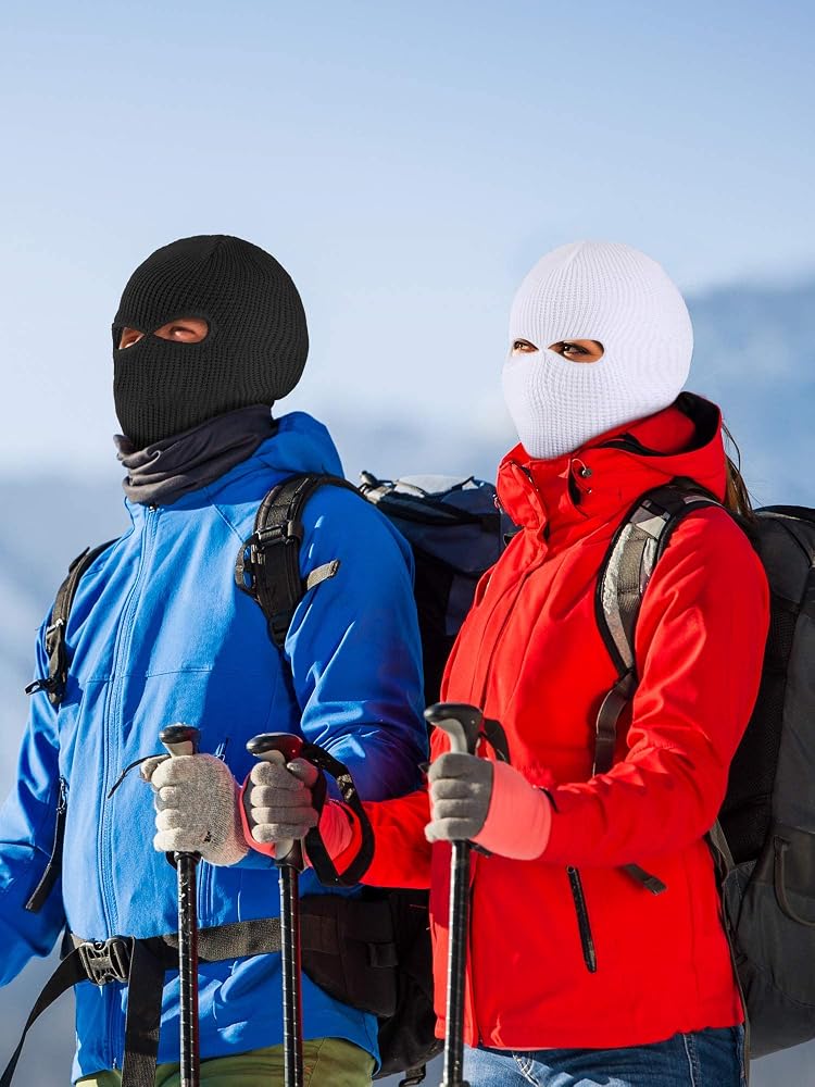 ELECDON 3-Hole Full Face Cover Winter Outdoor Sport Knitted Face Cover Ski Adult Balaclava Headwrap Full Face Mask Motorcycle Cycling Snowboard Gear for Outdoor Sports for Men Women - Image 2