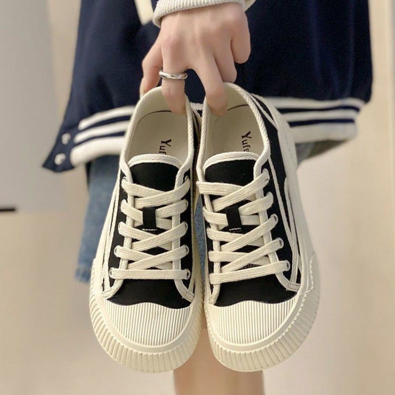 Plus Size Womens Canvas Shoes 35-42 Black 