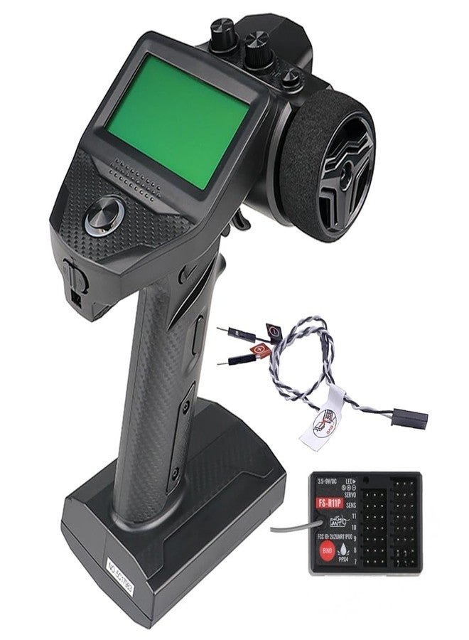 DTXMX FS-G7P+ RC Transmitter and FS-R11P Receiver Fly 2.4GHz Sky 10-Channels Surface Remote Controller 20 Models Storage for RC Cars Boats Crawler (FS-G7P Upgraded Version) - Image 1