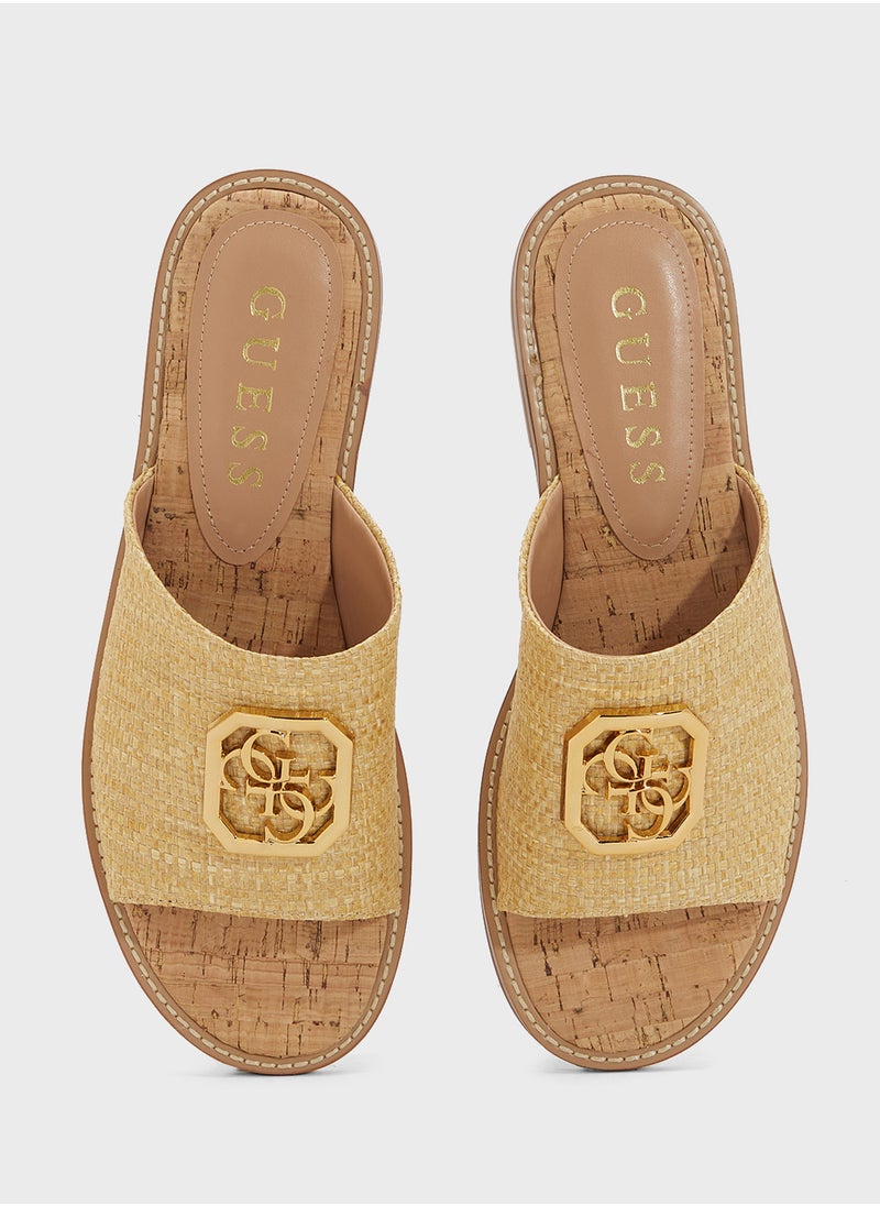 GUESS Single Strap Flat Sandals  - Image 4