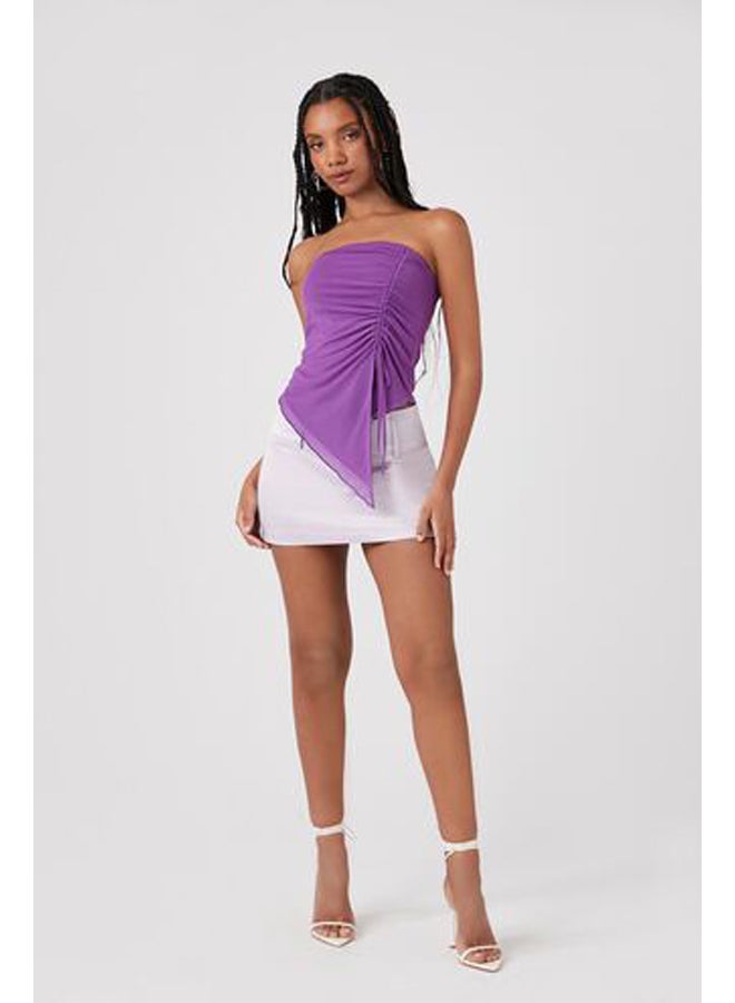 FOREVER 21 Asymmetrical Drawstring Tube Top - Image 4
