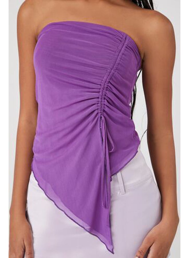 FOREVER 21 Asymmetrical Drawstring Tube Top - Image 5