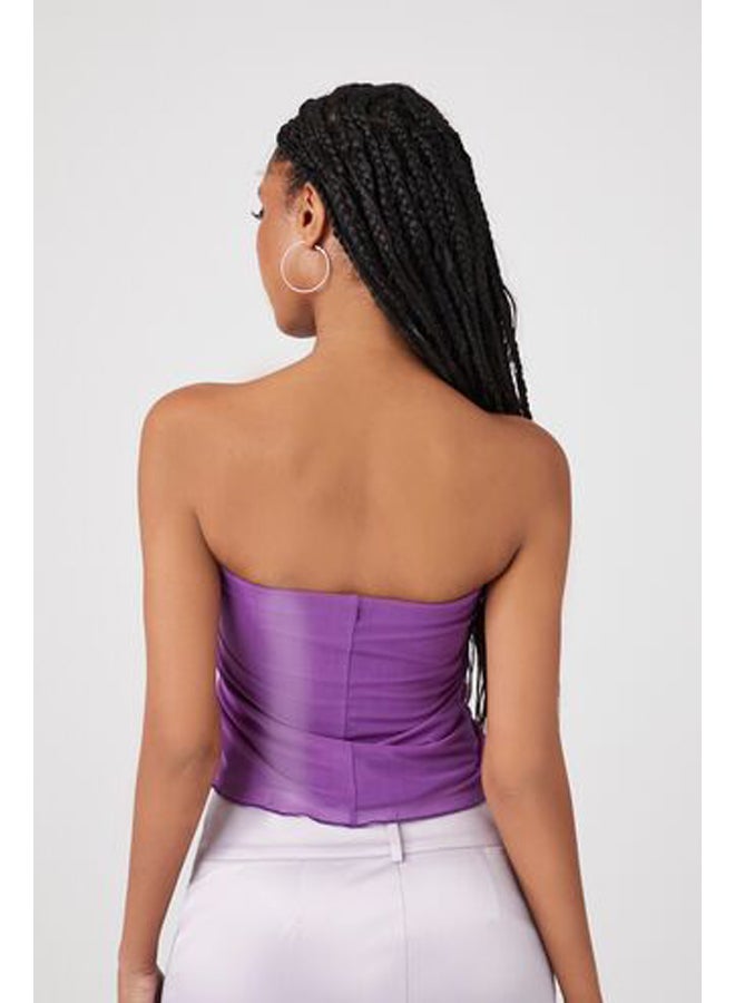 FOREVER 21 Asymmetrical Drawstring Tube Top - Image 3