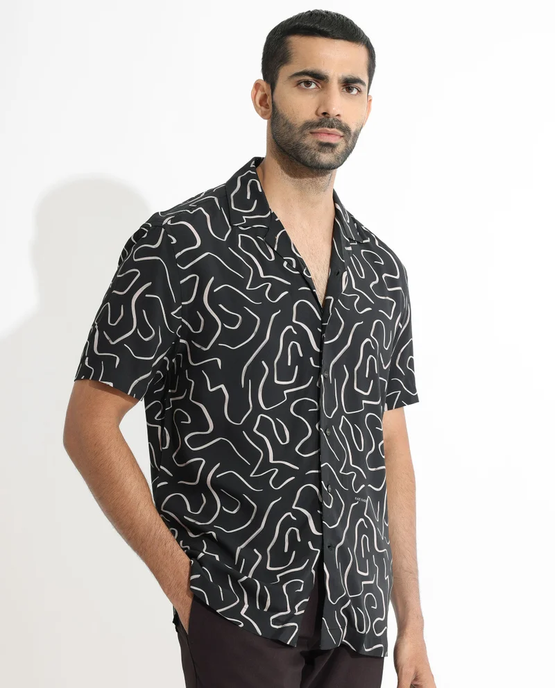 Rare Rabbit Men's Abstract Print Shirt