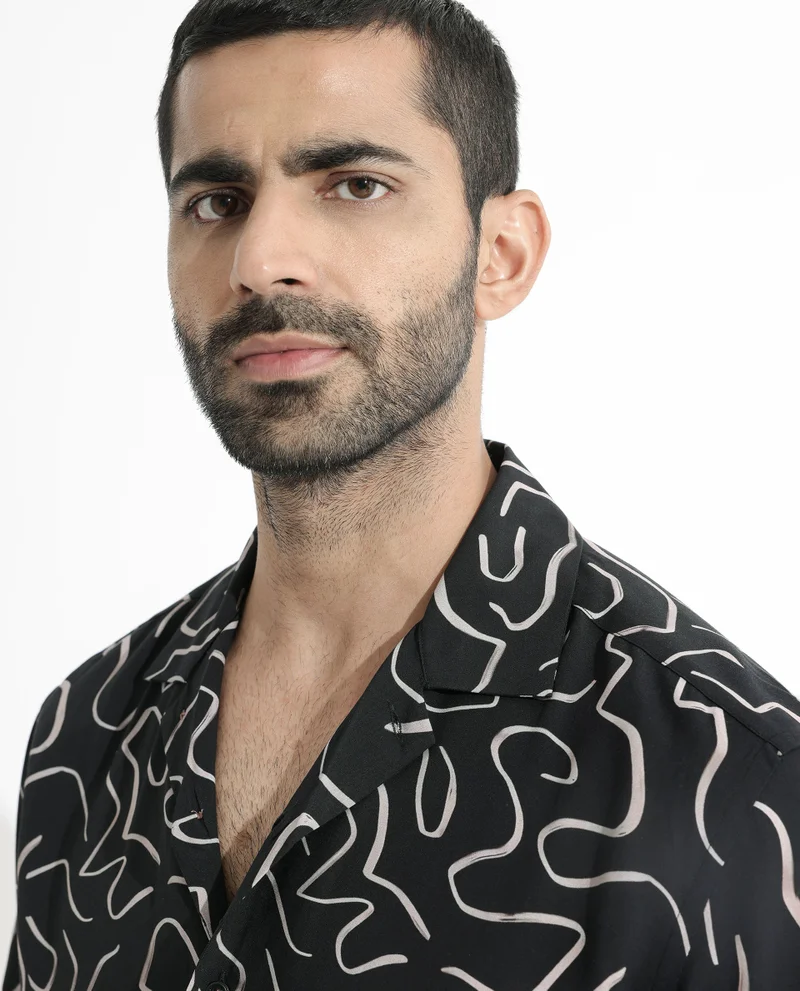 Rare Rabbit Men's Abstract Print Shirt