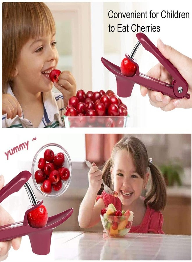 Axpsw Cherry Pitter Tool,Cherry Pitter Cherry Stone Remover Tool for Making Cherry Jam Cherries Corer Pitter Tool，Cherry & Olive Pitter with Space-Saving Lock Design,Cherries Corer Pitter Tool, Red - Image 3