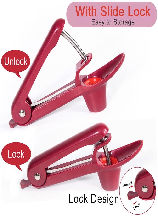 Axpsw Cherry Pitter Tool,Cherry Pitter Cherry Stone Remover Tool for Making Cherry Jam Cherries Corer Pitter Tool，Cherry & Olive Pitter with Space-Saving Lock Design,Cherries Corer Pitter Tool, Red - Image 5