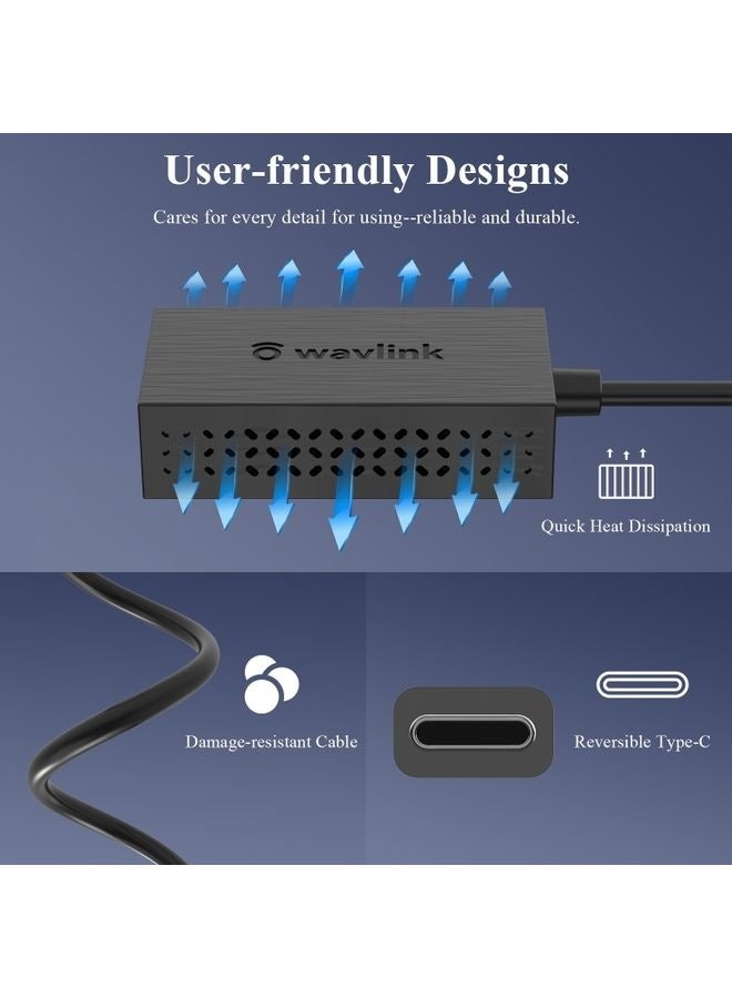 WAVLINK NWU327GC LAN Network Cable Converter Type-C to RJ45 Gigabit Ethernet Adapter - Image 2